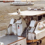 Hanseat ex "Rudolf Kinau" (1969) 002 im April/Mai 1993 an den Landungsbrücken