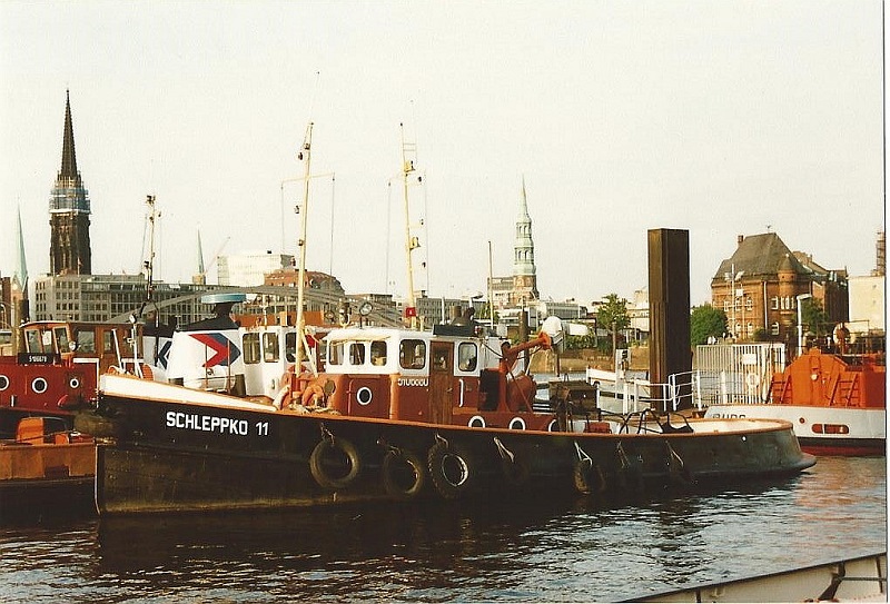 SCHLEPPKO 11 am 19.6.1992, Hamburg, Elbe, Schlepperponton Vorsetzen_1