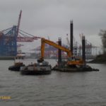 Strabag 3-Pfähle Baggerponton am 21.2.2015_1