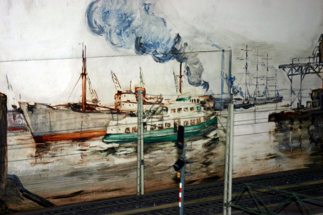 Typschiffe in der Eisenbahnanlage des Museums f. Hamburgsche Geschichte _1