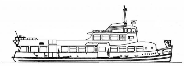 Skizze: HADAG-Fähre NIENDORF (Typ III c)