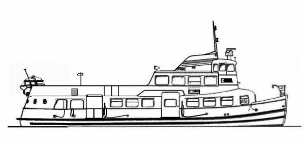 Skizze: HADAG-Fähre SCHULAU (Typ II)