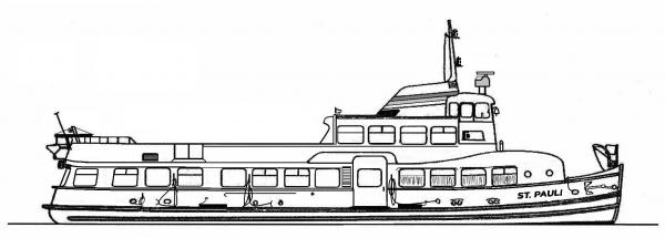 Skizze: HADAG-Fähre ST. PAULI (Typ III c)