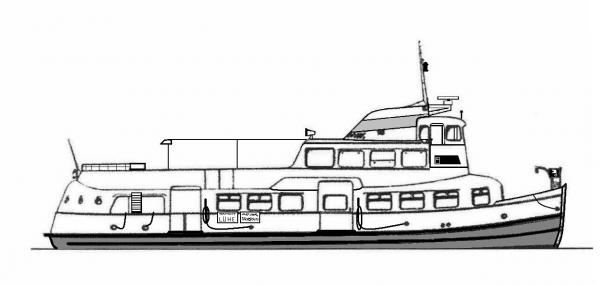Skizze: HADAG-Fähre STEINKIRCHEN (Typ II R)