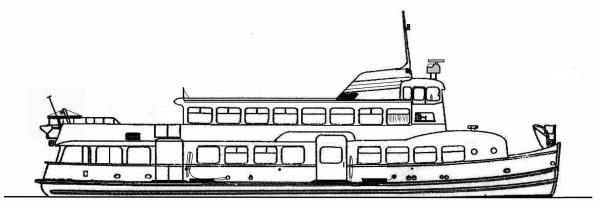 Skizze: HADAG-Fähre POESELDORF (Typ III c)