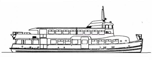 Skizze: HADAG-Fähre WOHLDORF (Typ III c)