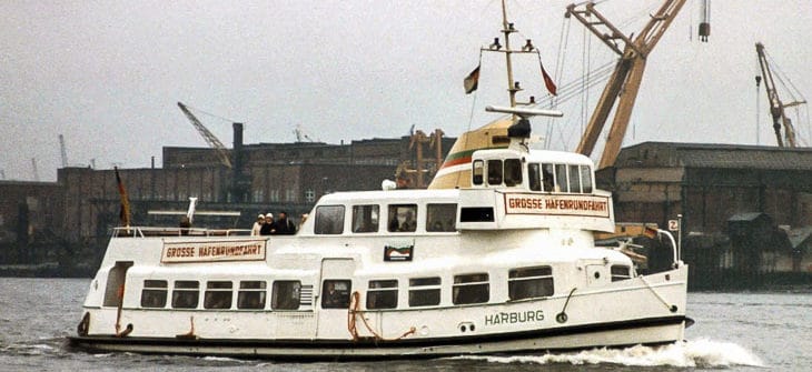 HADAG-Hafenfähre HARBURG im Jahr 1981 in Hamburg