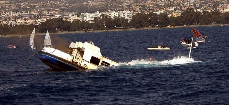 Die ehemalige HADAG-Hafenfähre ALTONA wurde 2014 vor Zypern versenkt