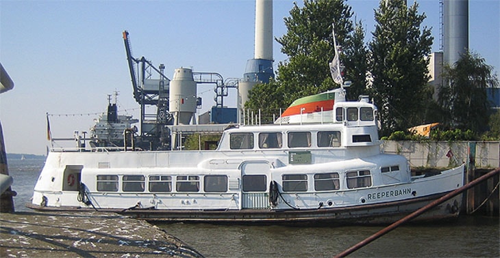 Ex-HADAG-Hafenfähre REEPERBAHN in Schnelles Hafen in Wedel